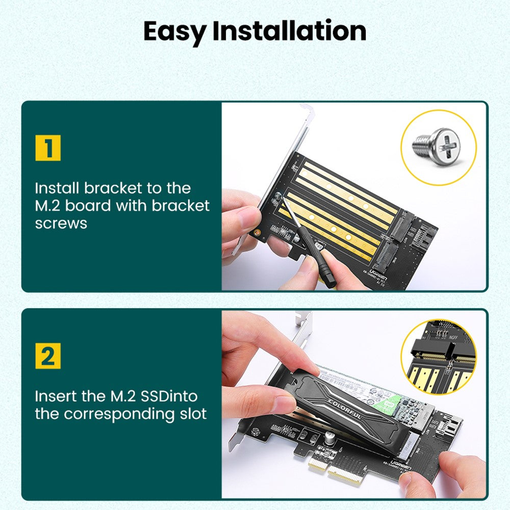 UGREEN CM302 SSD Interface Adapter (70504), NVMe M.2 / SATA - PCIe 3.0 X4