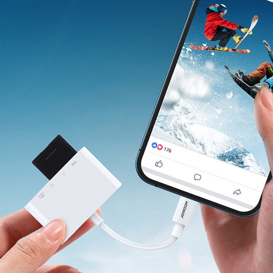 Joyroom OTG Lightning - USB-A / microSD Joyroom, White S-H142