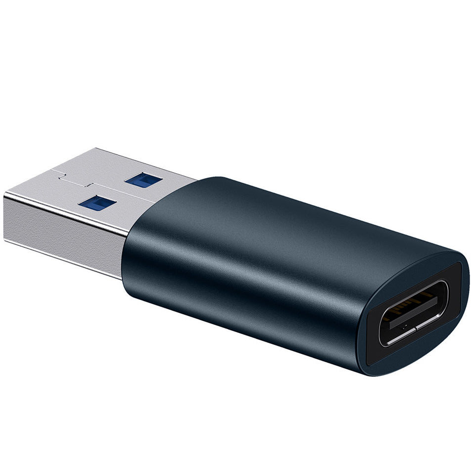 Baseus Ingenuity USB-C - USB-A USB-C Charging and Data Adapter, Blue ZJJJQ000103