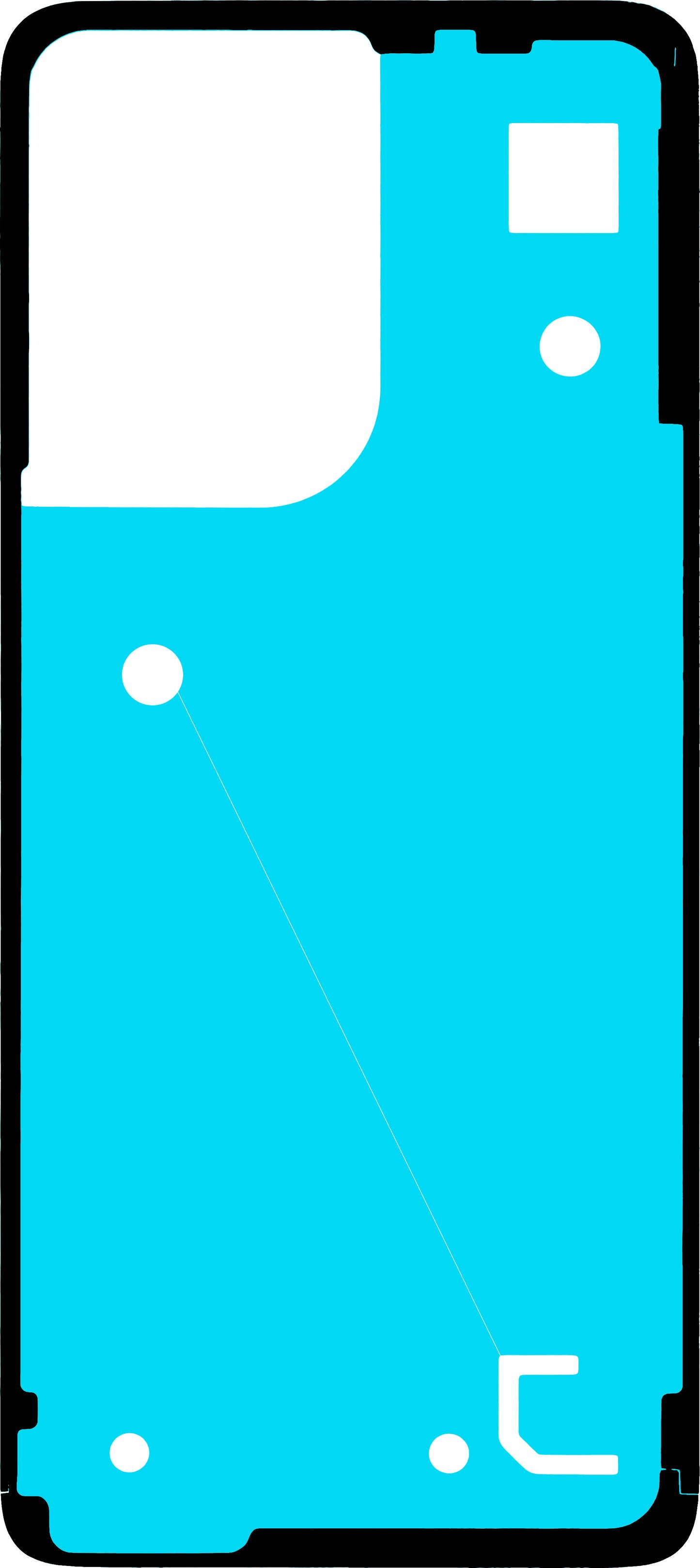 Motorola Moto G55 Battery Cover Adhesive, PMMA Material, Service Pack 5D78C28715