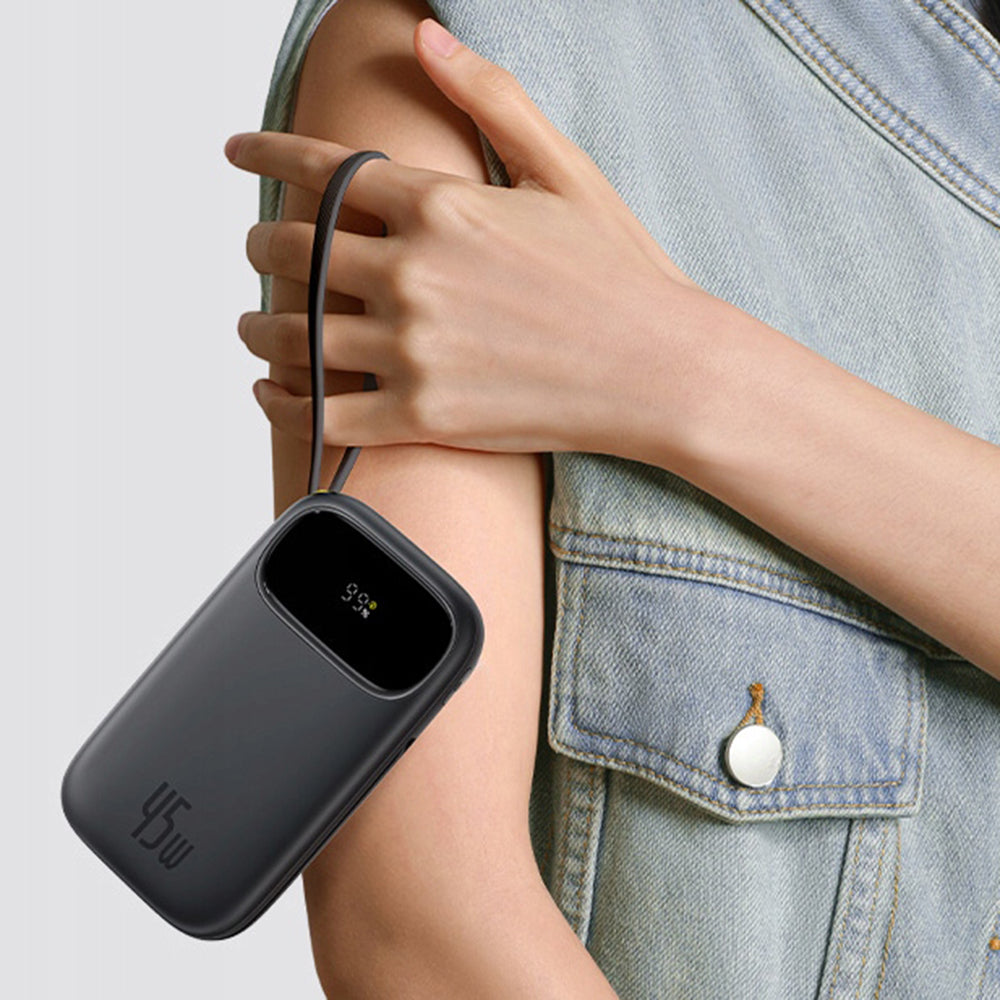 Baseus EnerFill FC31 Qpow 3 External Battery, 20000mAh, 45W, QC + PD, 1 x Lightning - 1 x USB-A - 2 x USB-C, Black E0028D00
