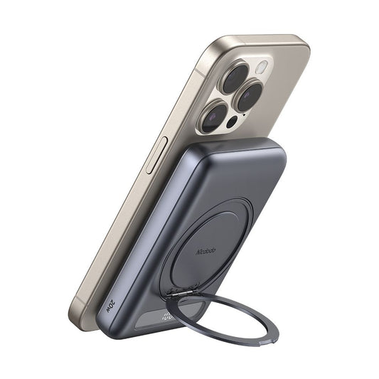 McDodo MC-8371 Meta Wireless External Battery, 10000mAh, 20W, PD + FQI, 1 x QI - 1 x USB-C, Grey