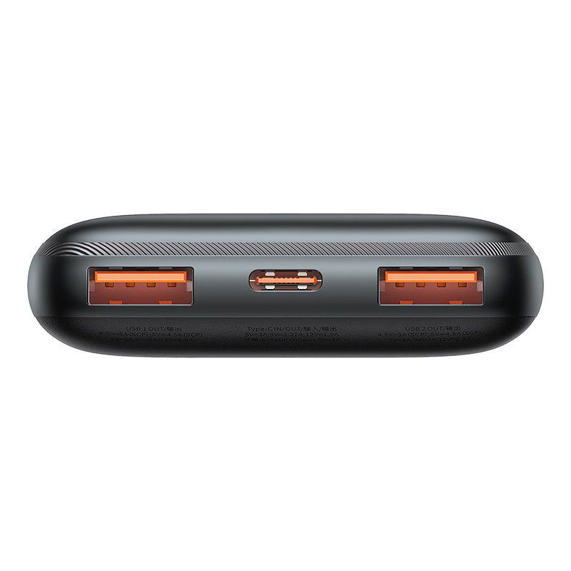 Baseus Bipow Pro External Battery, 10000mAh, 22.5W, QC + PD, 1 x USB-C - 2 x USB-A, Black PPBD040001