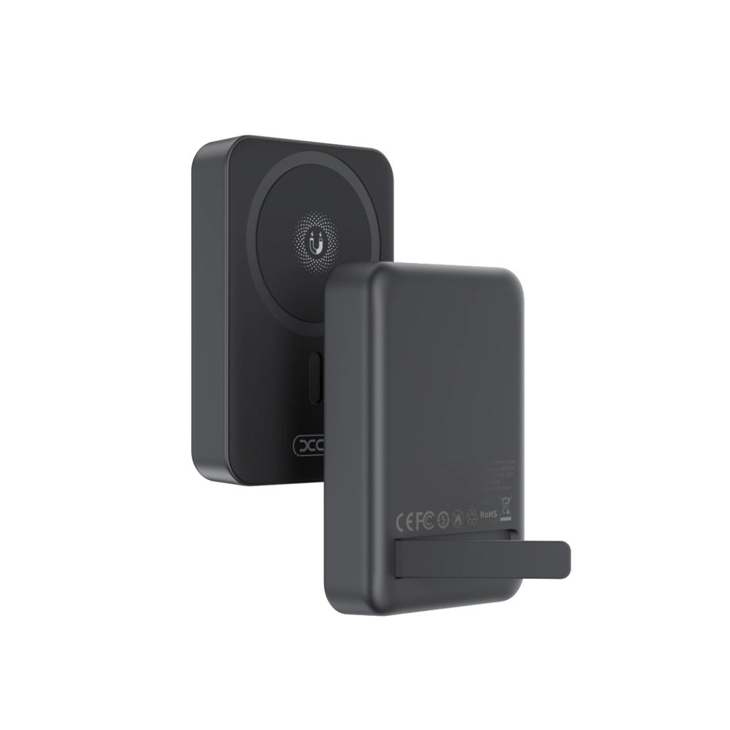 XO Design PR231 Wireless External Battery, 10000mAh, 20W, PD + FQI, 1 x QI - 1 x USB-C, Black