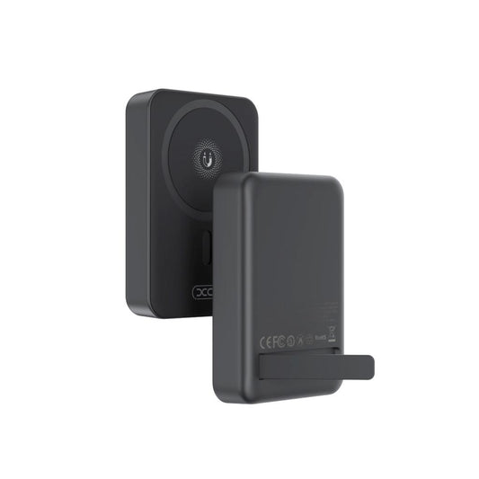 XO Design PR231 Wireless External Battery, 10000mAh, 20W, PD + FQI, 1 x QI - 1 x USB-C, Black