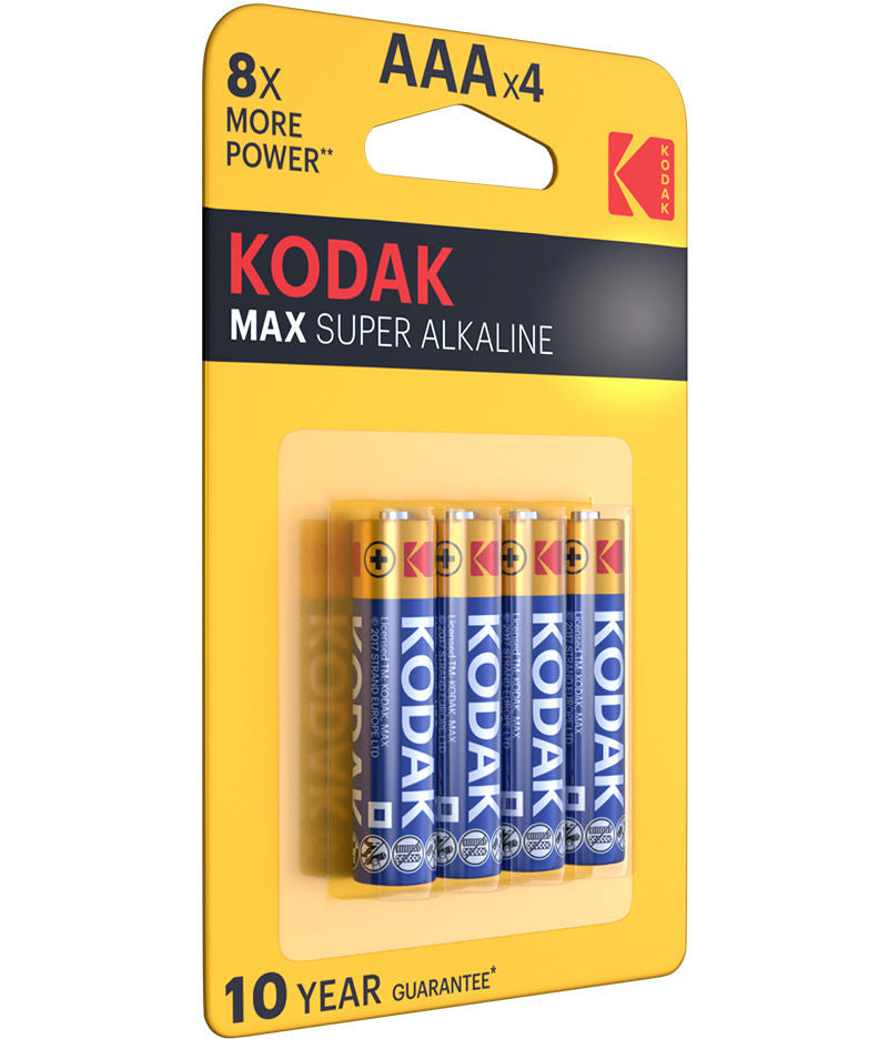 Kodak Max Super Alkaline Battery, AAA / LR3, Set of 4 pieces