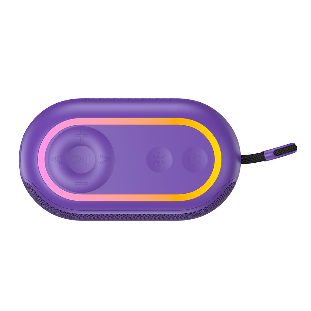 HAVIT SK809BT Portable Bluetooth Speaker, 7W, RGB, Waterproof, Purple
