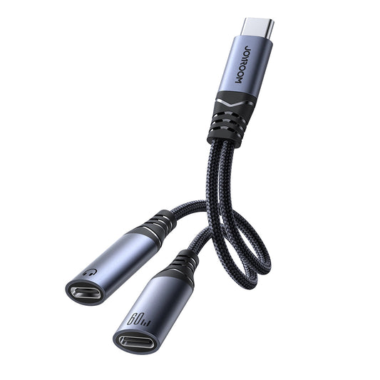 USB-C Audio Cable - 2 x USB-C Joyroom SY-C03, 0.14m, Black