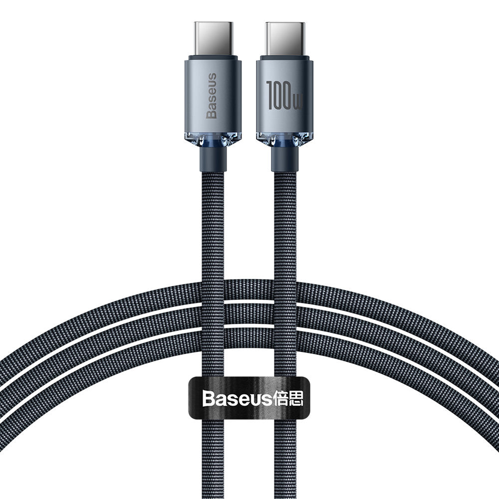 USB-C Data and Charging Cable - USB-C Baseus Crystal Shine Series, 100W, 2m, Black CAJY000701