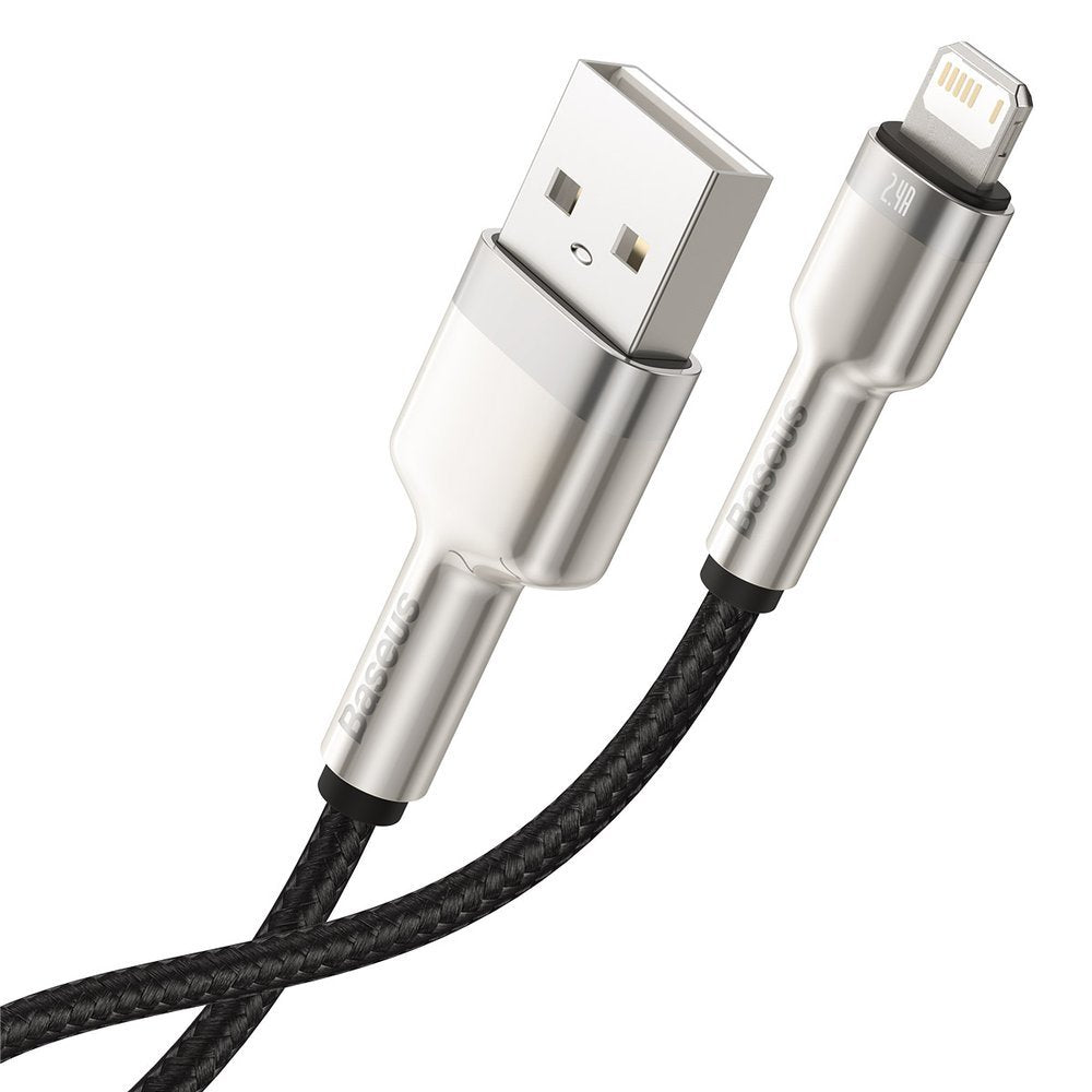 Data and Charging Cable USB-A - Lightning Baseus Cafule Metal Series, 18W, 1m, Black CALJK-A01