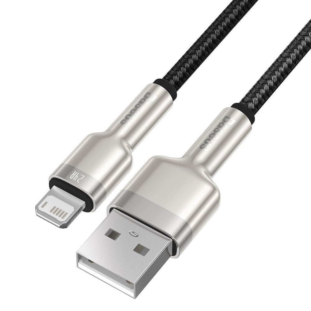 Data and Charging Cable USB-A - Lightning Baseus Cafule Metal Series, 18W, 1m, Black CALJK-A01