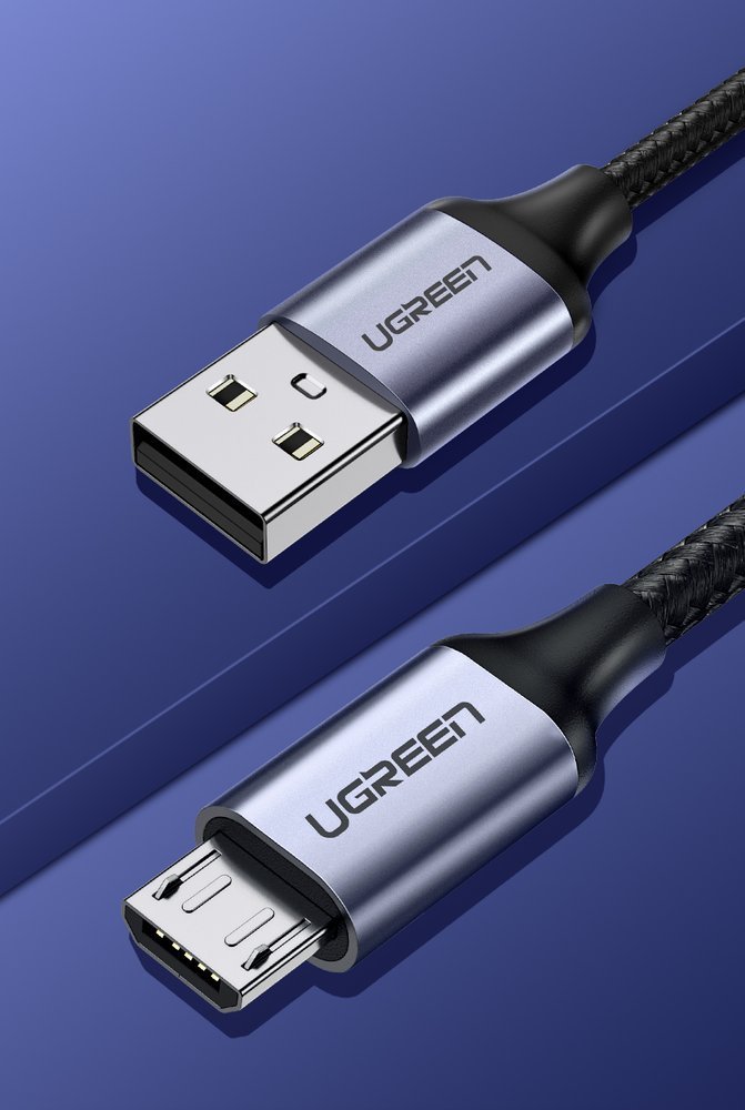 USB-A to microUSB Data and Charging Cable UGREEN US290, 18W, 2m, Black