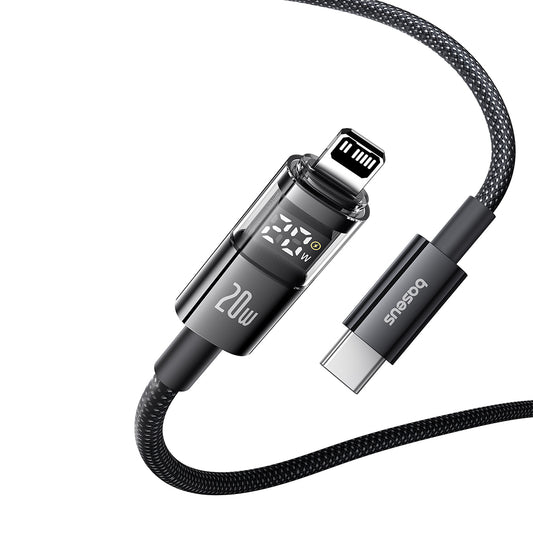 USB-C to Lightning Data and Charging Cable Baseus Display 2, 20W, 2m, Black P10382703121-01