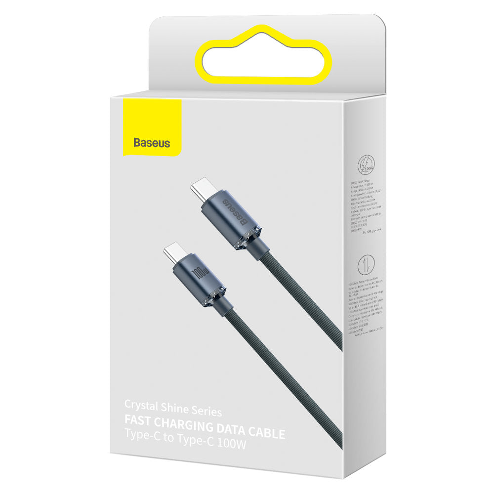 USB-C Data and Charging Cable - USB-C Baseus Crystal Shine Series, 100W, 2m, Black CAJY000701
