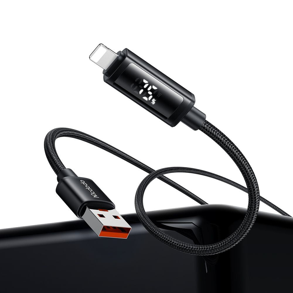 USB-A to Lightning McDodo CA-7970 Display Data and Charging Cable, 18W, 1.2m, Black