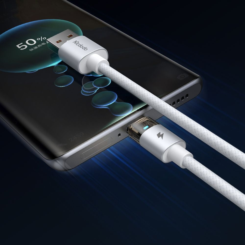 USB-A to USB-C Data and Charging Cable McDodo CA-6892, 66W, 1.2m, White