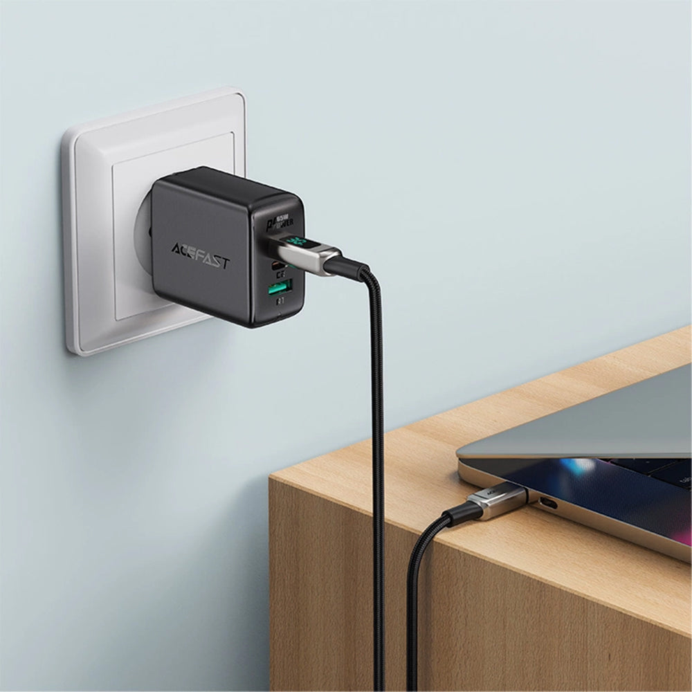 USB-C to Lightning Data and Charging Cable Acefast C6-01 Display, 20W, 1.2m, Black