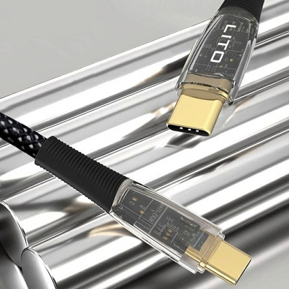 USB-C Data and Charging Cable - USB-C Lito LD01, 60W, 1.2m, Black
