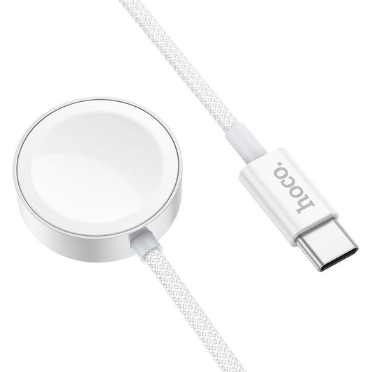 HOCO CW59 Wireless Charger for Apple Watch / Samsung Galaxy Watch Series, USB-C, White