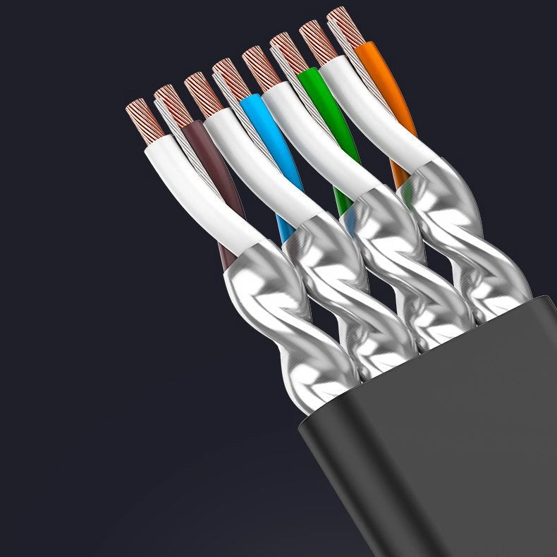 Network Cable UGREEN NW106 Flat, UTP, Cat7, 3m, Black