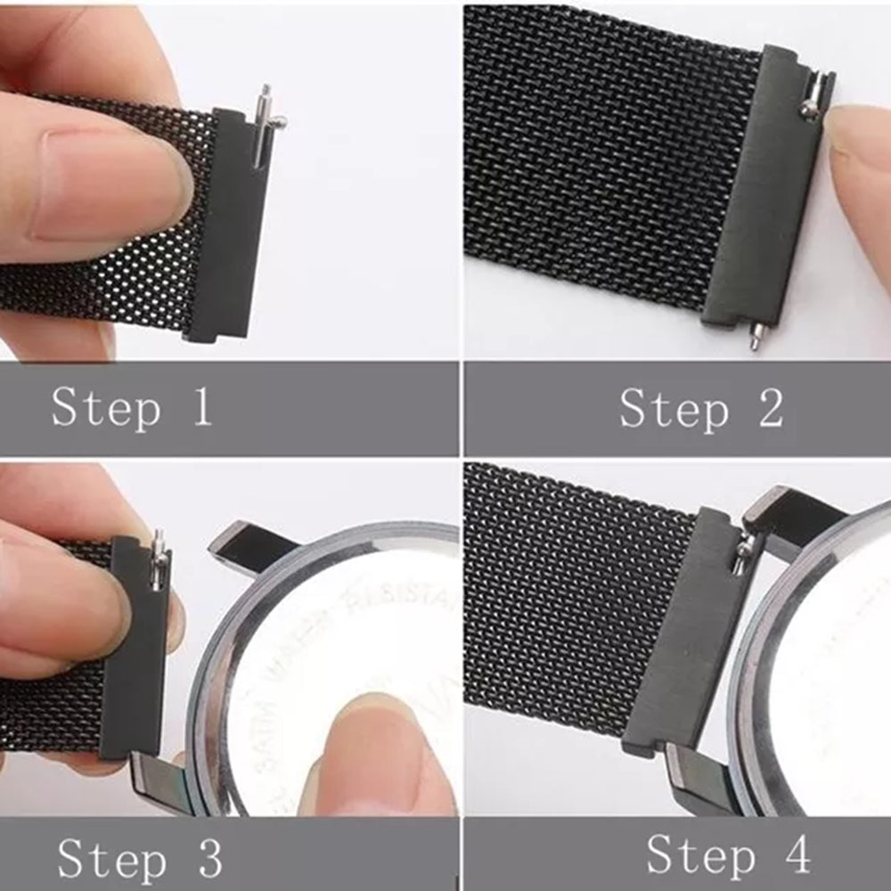 Techsuit W009 Strap for Huawei Watch / Garmin Watch Series, 18mm, Black