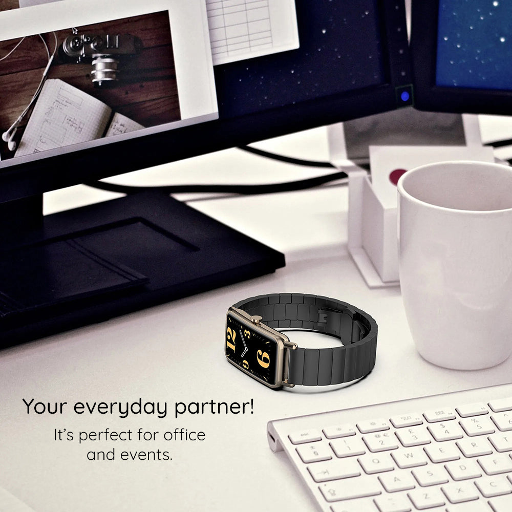 Techsuit W012 Strap for Apple Watch 42mm / 41mm / 40mm / 38mm Series, Black