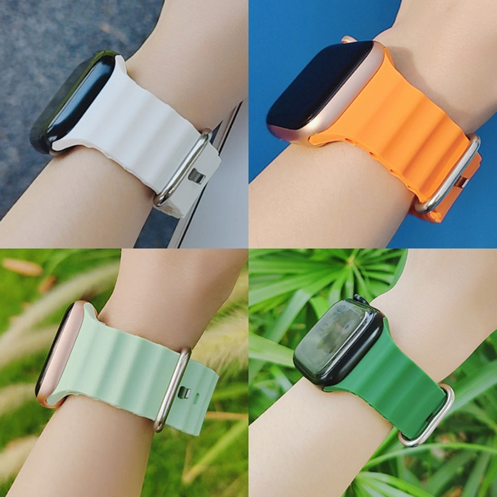 Techsuit W038 Strap for Apple Watch 42mm / 41mm / 40mm / 38mm Series, Dark Pink