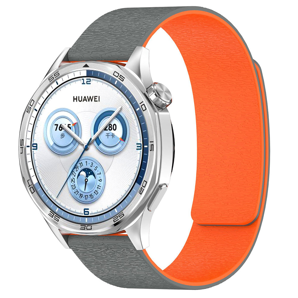 Techsuit W074 Strap for Samsung Galaxy Watch Series, 20mm, Gray Orange