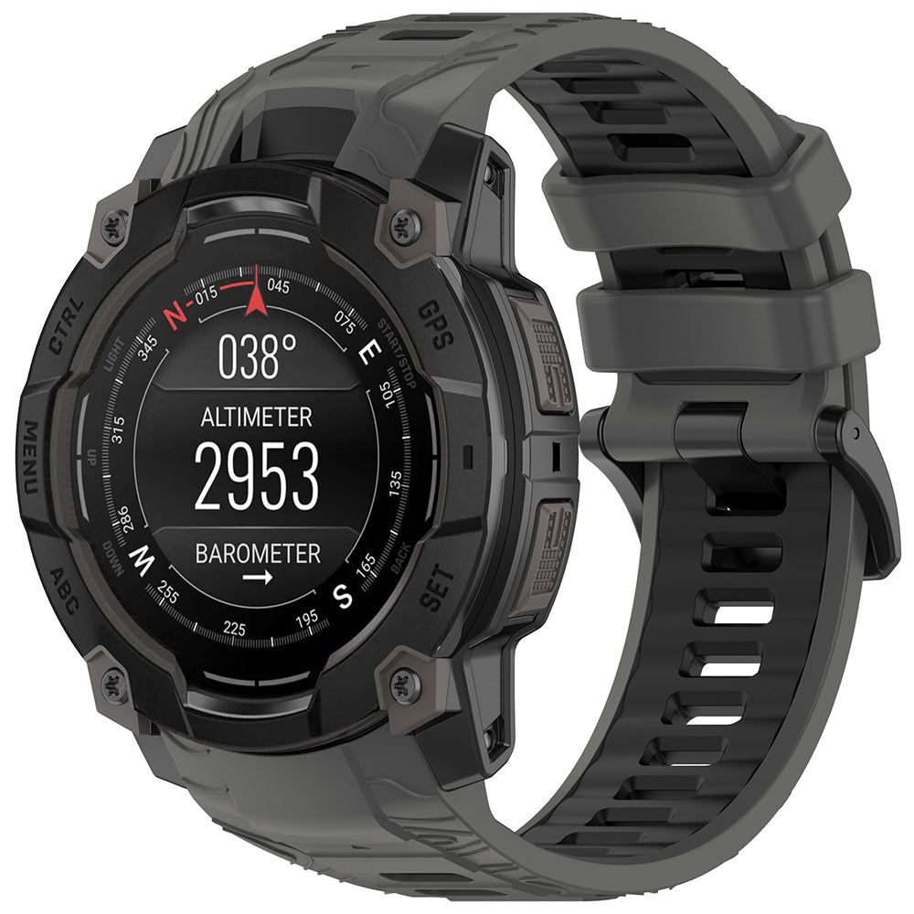 Techsuit W077 Strap for Garmin Instinct 3 50mm Solar / Instinct 3 50mm, Gray