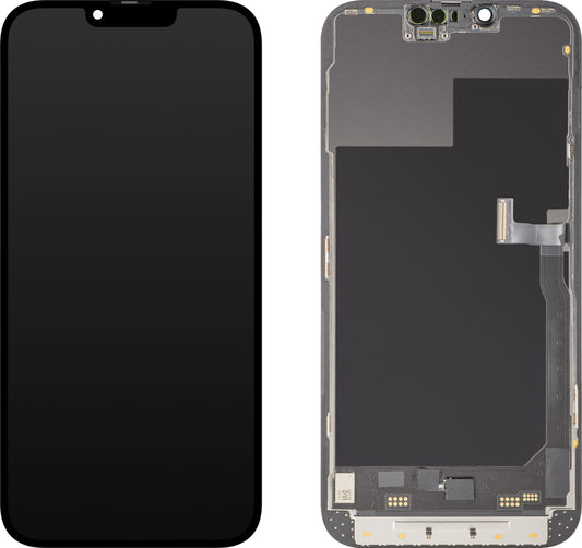 MP Touchscreen Display compatible with Apple iPhone 13 Pro Max, with Frame, Soft OLED 120Hz FHD Diagnostic Version, Black