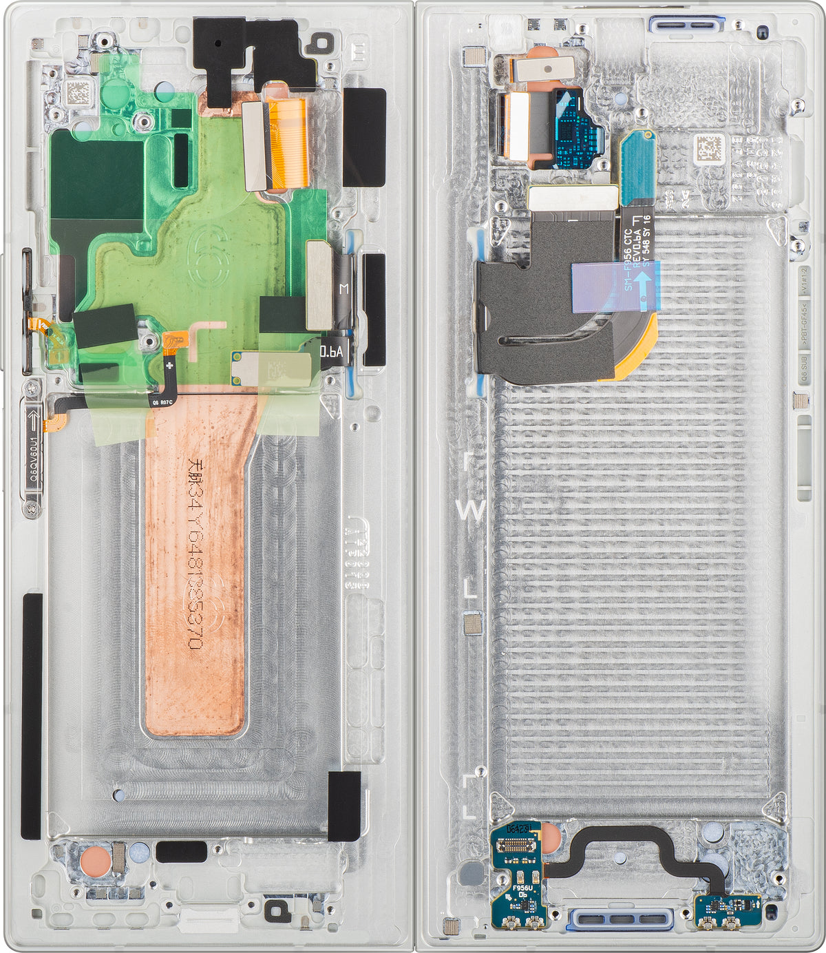 Samsung Galaxy Z Fold6 F956 Touchscreen Display, with Frame, Sub Inner, White, Service Pack GH82-35042E