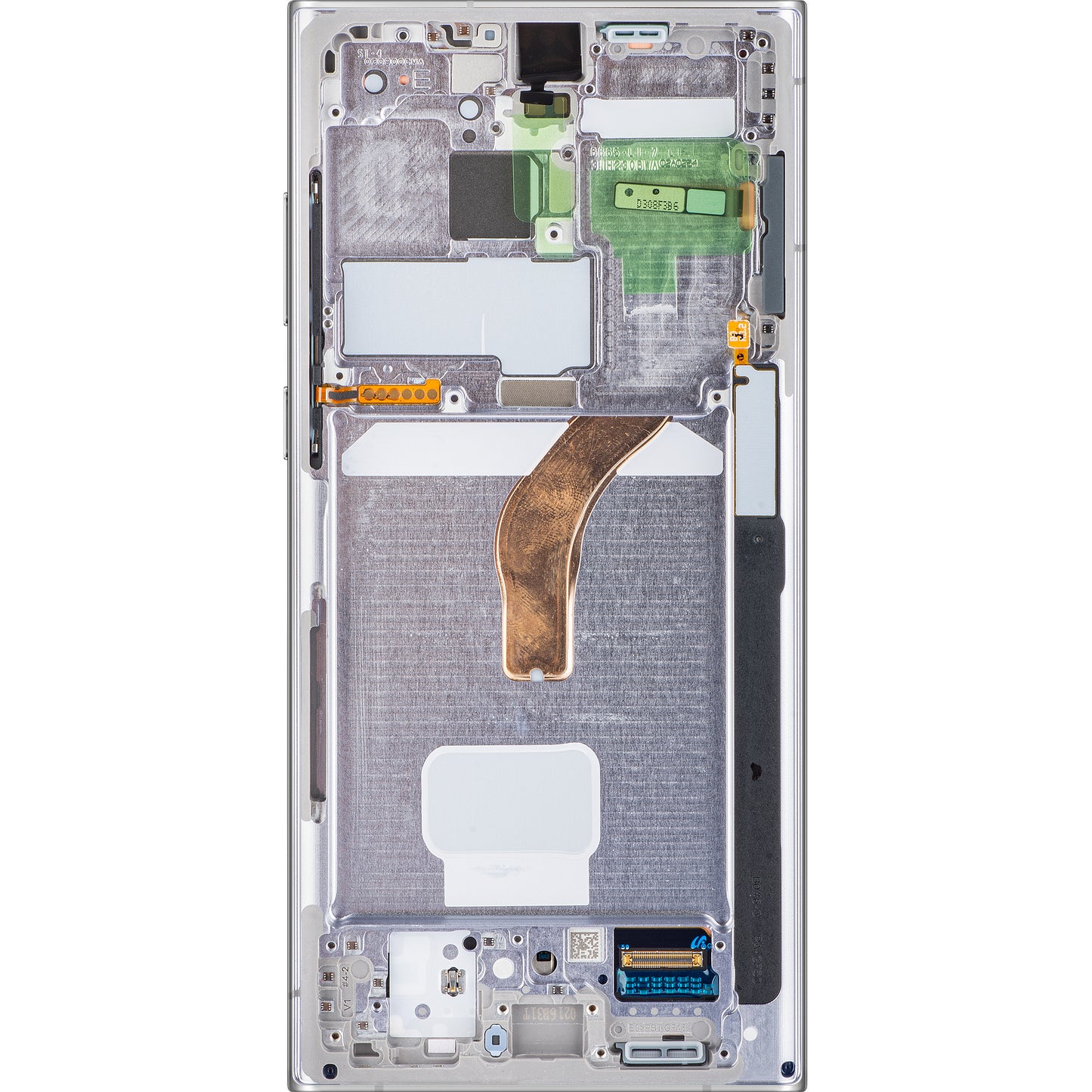 Touchscreen Display Samsung Galaxy S22 Ultra 5G S908, with Frame, White, Service Pack GH82-27488C