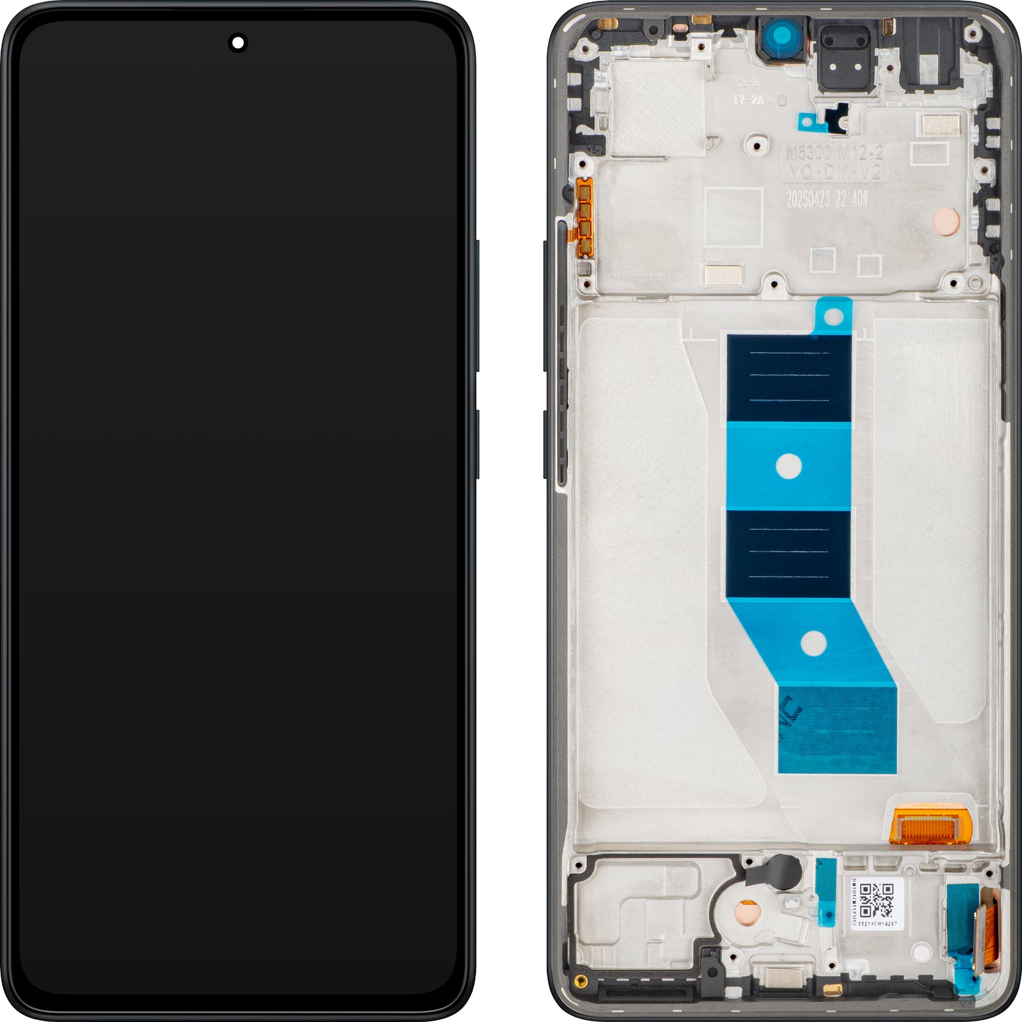 Xiaomi Redmi Note 14 5G Display with Touchscreen, with Frame, Black (Midnight Black), Service Pack 56002000O1700