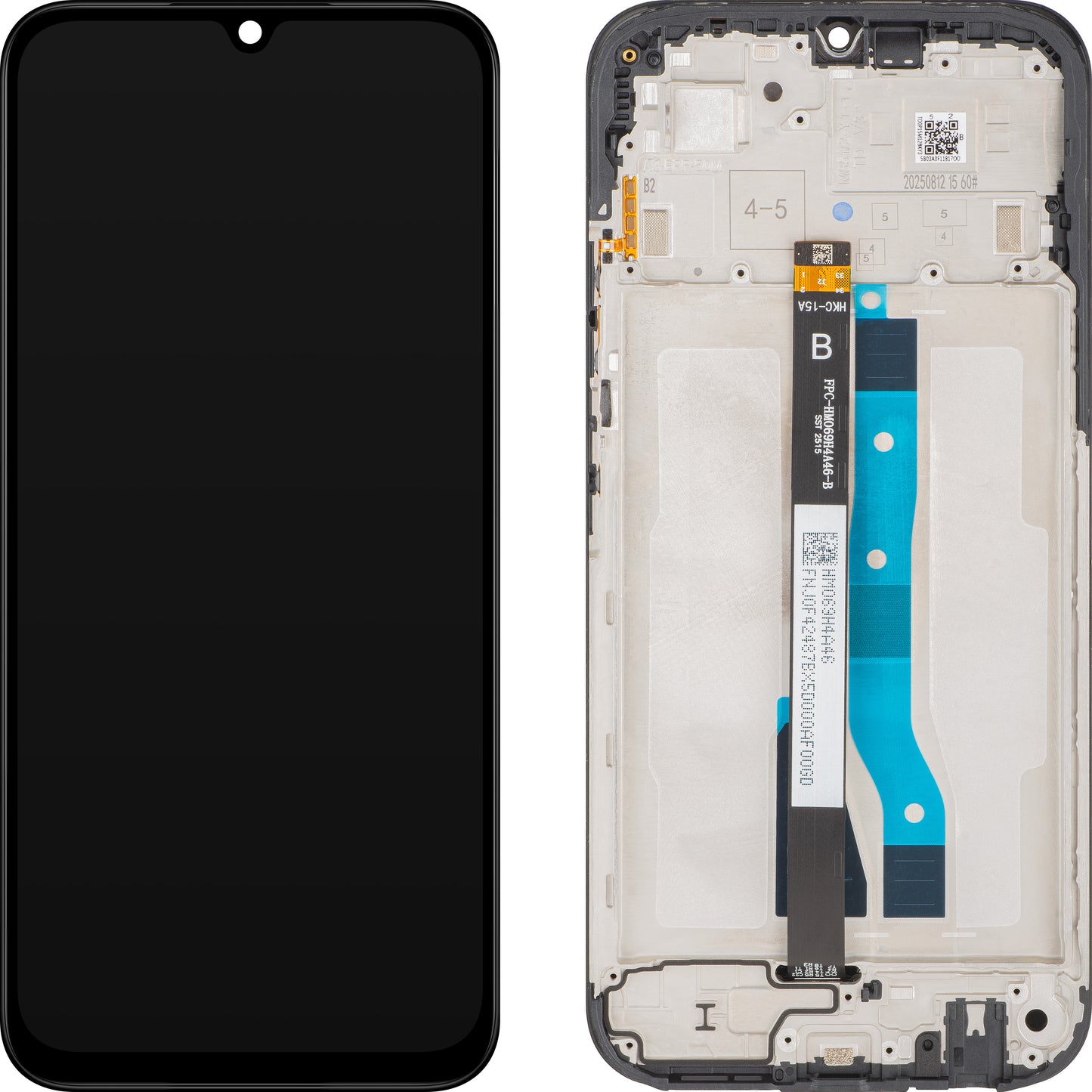 Xiaomi Poco C85 4G / Redmi 15C 5G / 15C 4G Touchscreen Display, with Frame, Europe Version, Black, Service Pack 560002P15AE00