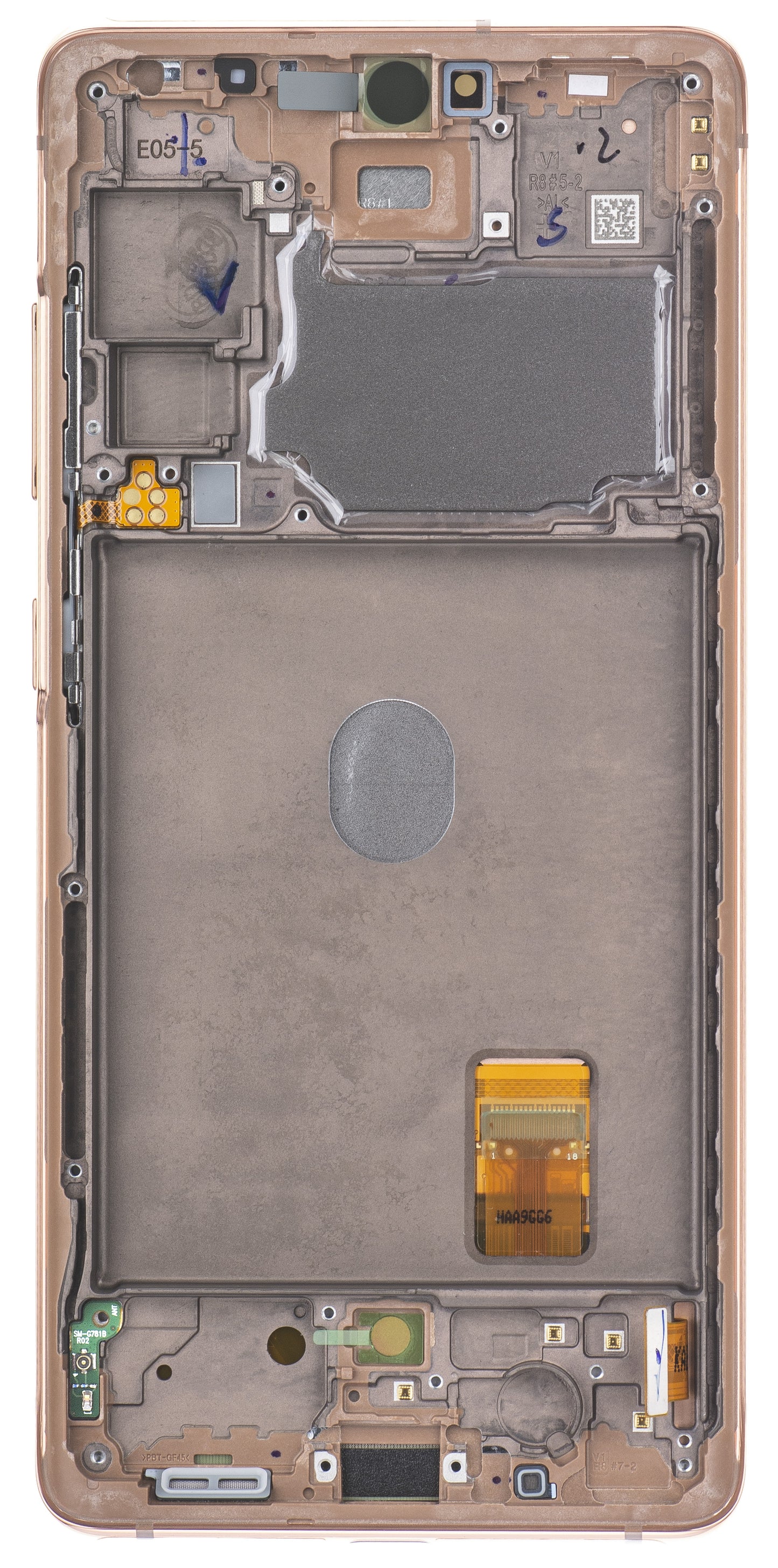 Samsung Galaxy Galaxy S20 FE 5G Touchscreen Display G781, with Frame, Orange, Service Pack GH82-24215F