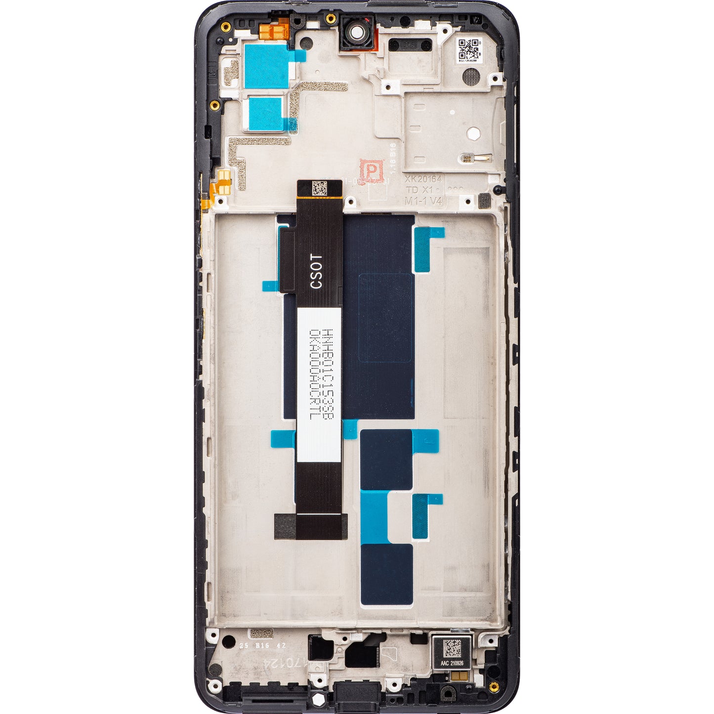 Touchscreen Display Xiaomi Poco X3 GT, with Frame, Black, Service Pack 560003K10A00