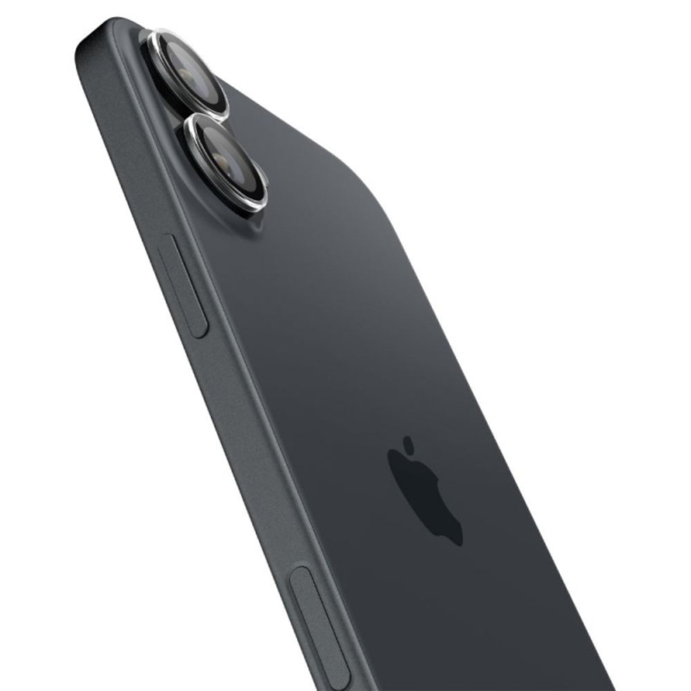 Spigen GlastR EZ FIT Optik Pro Rear Camera Protector for Apple iPhone 17 / 16 Plus / 16, Tempered Glass, Set of 2 Pieces, Transparent