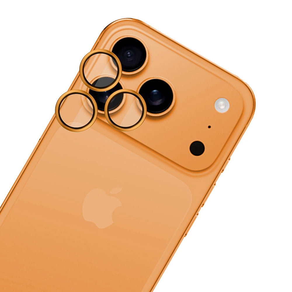 3MK Hardy Protection Pro Rear Camera Protective Film for Apple iPhone 17 Pro Max / 17 Pro, Tempered Glass, Orange