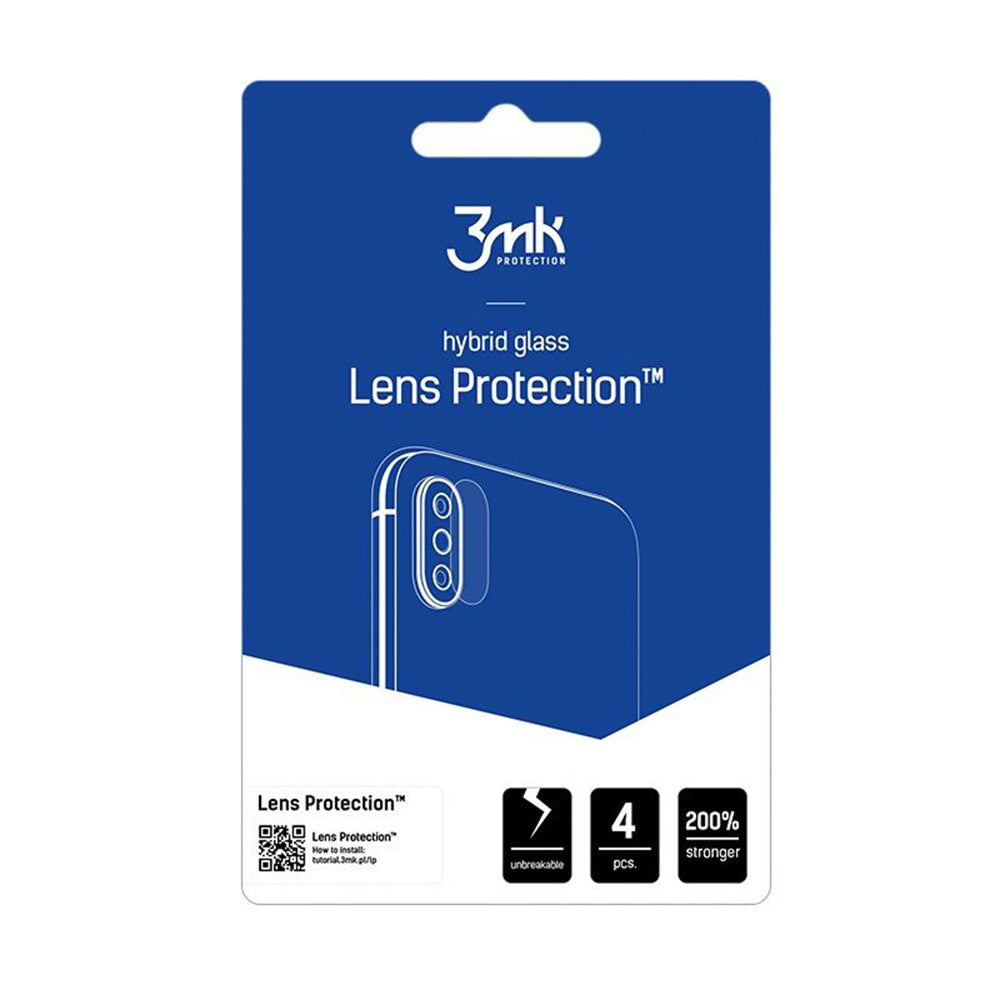 Back Camera Protection Film 3MK Protection for Xiaomi Redmi Note 15 Pro+ 5G, Flexible Glass, Set of 4 pieces, Transparent