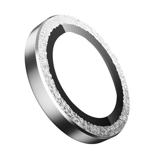 Blueo Glitter Diamond Metal Frame Rear Camera Protection Film for Apple iPhone 17 Pro Max / 17 Pro, Tempered Glass, Silver