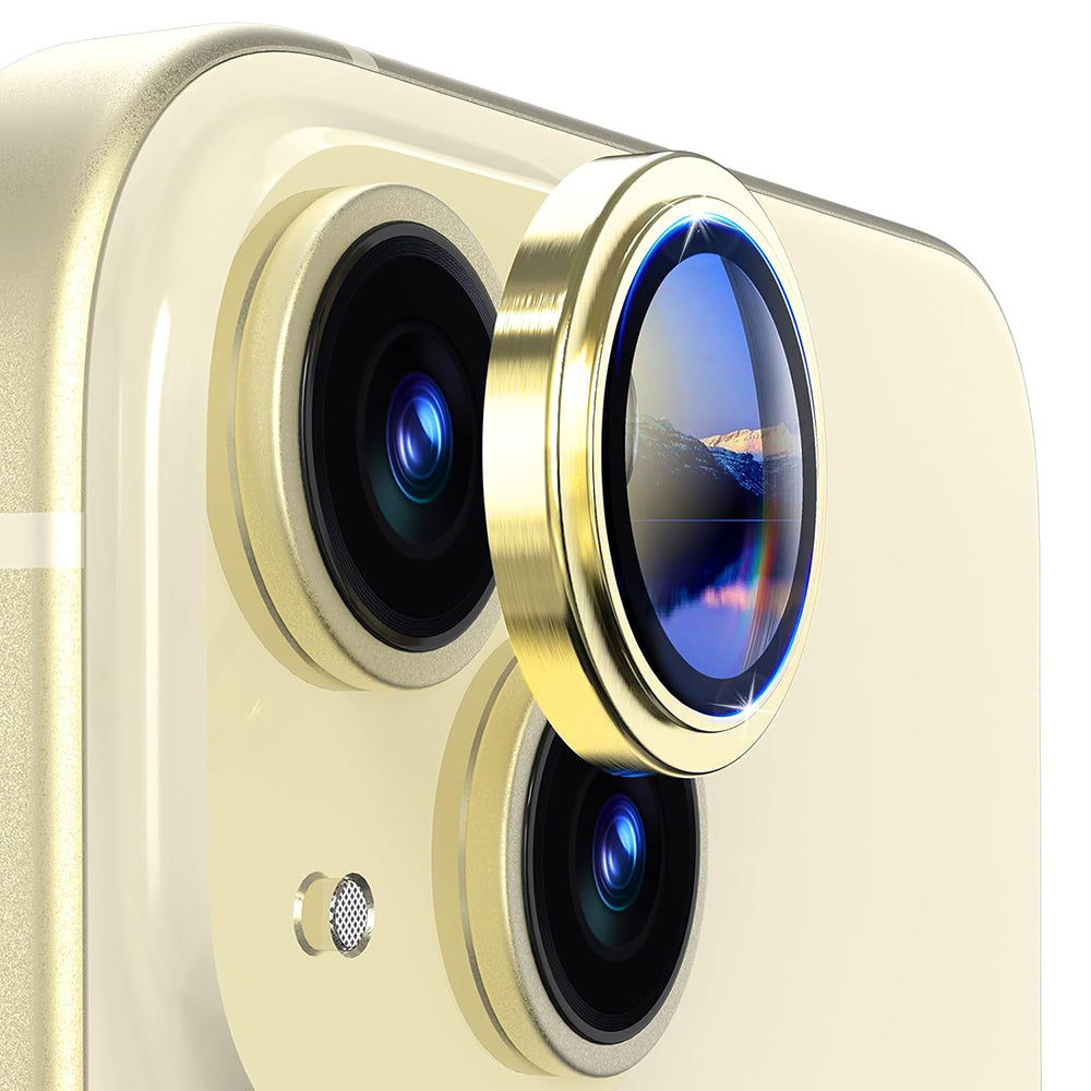 Lito S+ Rear Camera Protective Film for Apple iPhone 14, Tempered Glass, Yellow