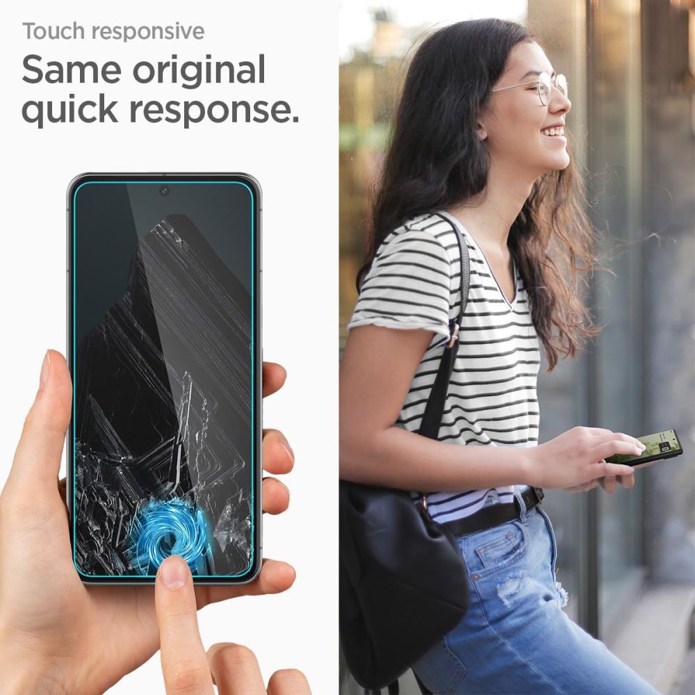 Spigen GlastR Align Master Screen Protector for Google Pixel 8 Pro, Tempered Glass, Full Glue, Set of 2 Pieces