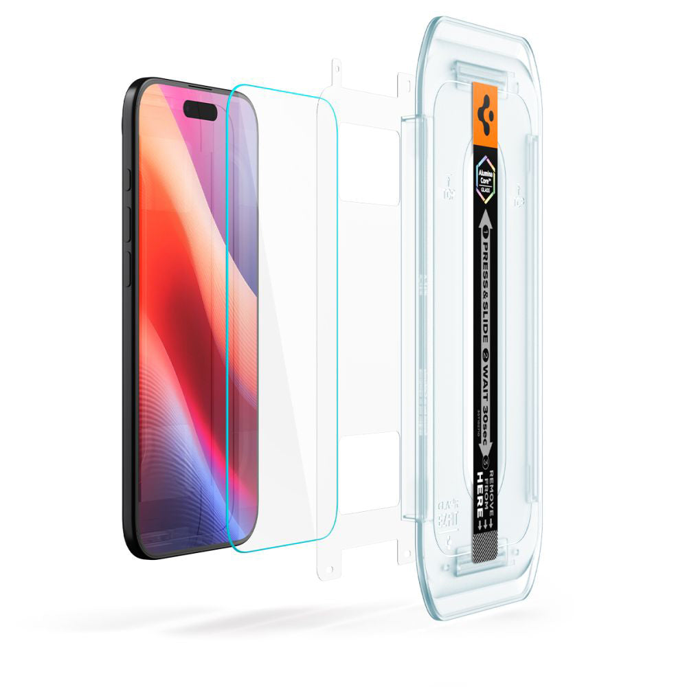 Spigen GlastR EZ FIT Screen Protector for Apple iPhone 17 Air, Tempered Glass, Full Glue, Set of 2 pieces AGL09861