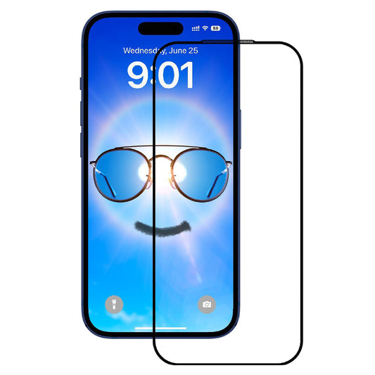 Anank Anti Reflection Screen Protector for Apple iPhone 17 Pro, Tempered Glass, Full Glue, 2.5D, Black