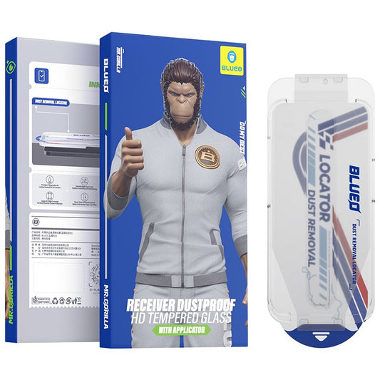 Blueo Anti-Dust HD Screen Protector for Apple iPhone 17 Air, Tempered Glass, Full Glue, Black