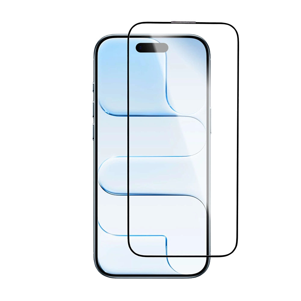 Blueo Crystal Anti-Scratch Screen Protector Applicator for Apple iPhone 17 Air, Tempered Glass, Full Glue, Black