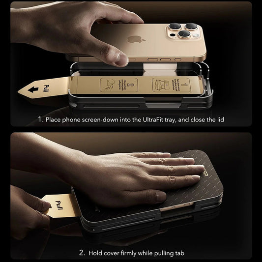 ESR Corning UltraFit Screen Protector for Apple iPhone 17 Pro, Tempered Glass, Full Glue, Set of 3 Pieces