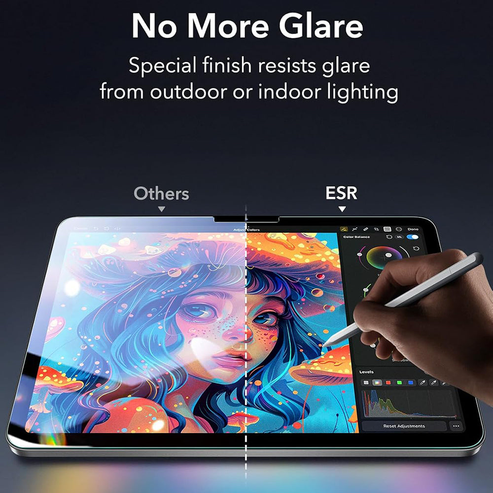 ESR Armorite Paper Feel UltraFit Screen Protector for Apple iPad Air 13 (2026) / Air 13 (2025) / Air 13 (2024), Tempered Glass, Full Glue