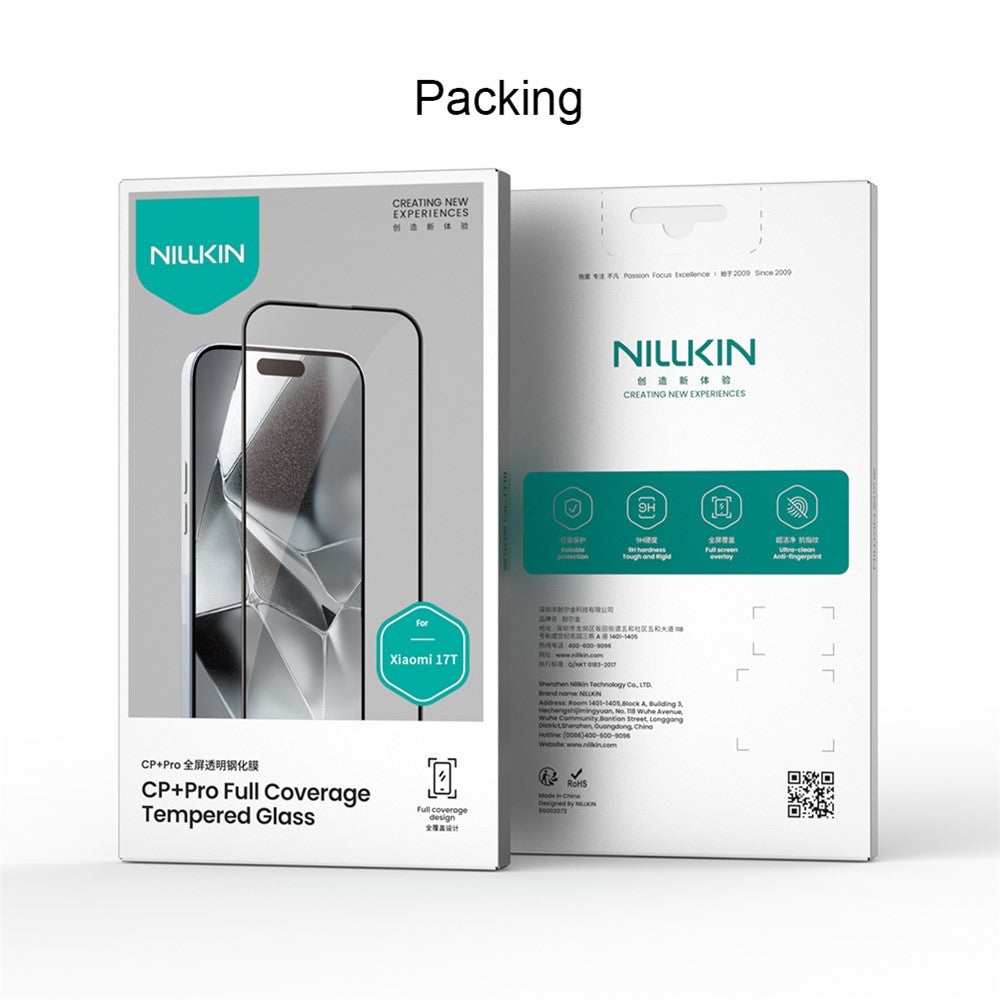 Nillkin CP+ Pro Screen Protector for Apple iPhone 17e / 16e / 14 / 13 Pro / 13, Tempered Glass, Full Glue, Black