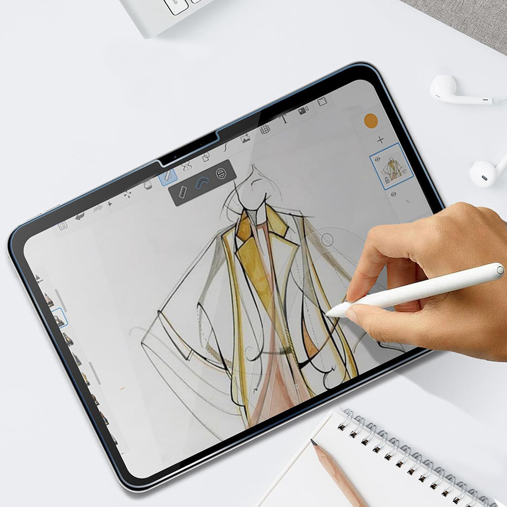 Privacy Screen Protector Techsuit ArmorGlass CrystalHD for Apple iPad Pro 11 (2022), Tempered Glass, Full Glue, Set of 2 pieces